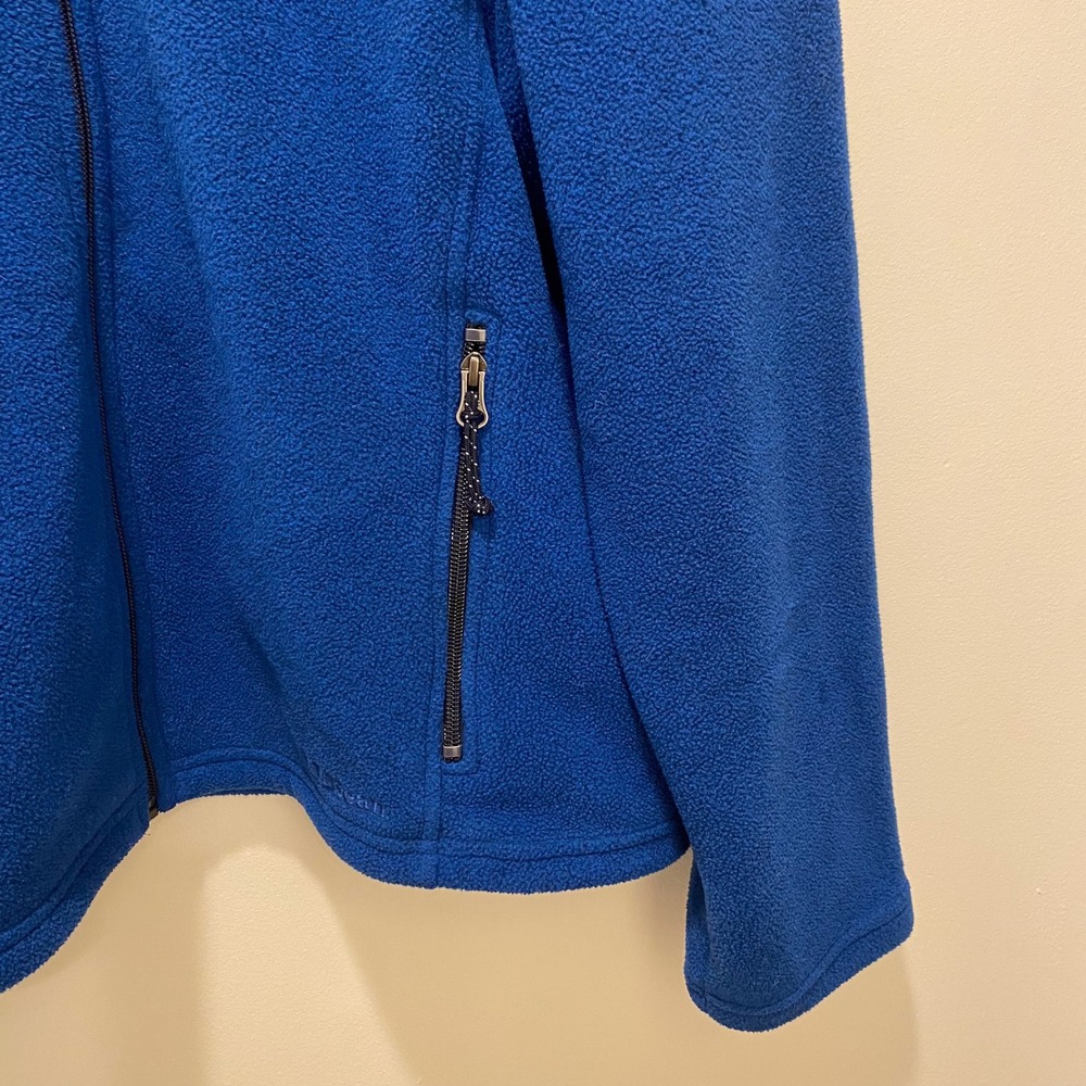 LL Bean Mens Full Zip Fleece Jacket Royal Blue Mock Neck 284511 Large REG - Picture 5 of 14